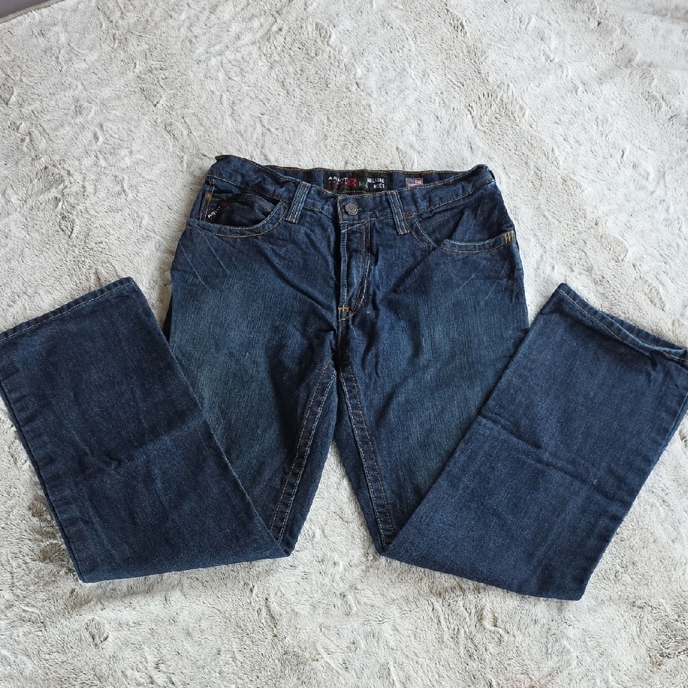 Ariat Men’s Relaxed Boot Dark Blue Denim Jeans - Picture 8 of 16